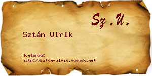 Sztán Ulrik névjegykártya